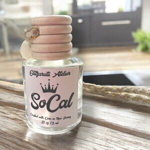 SoCal Hanging Glass Car Oil Diffuser Freshener 8ml